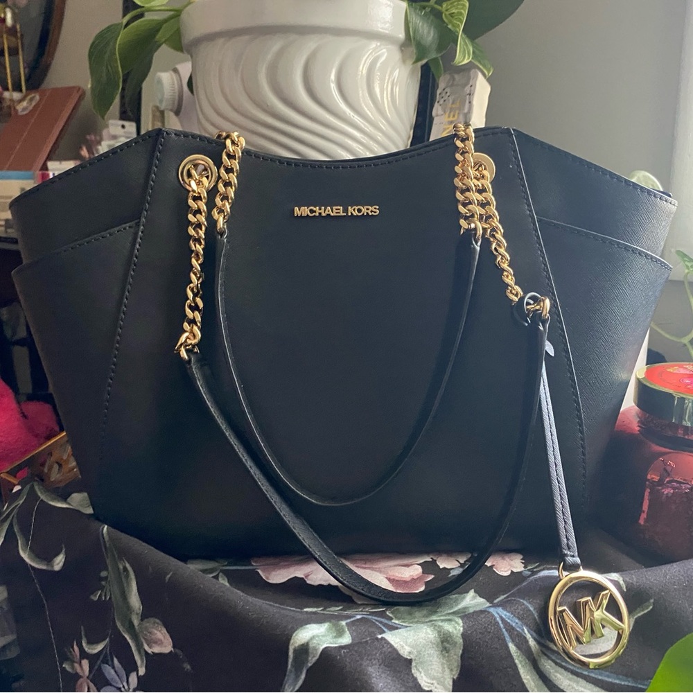 Michael Kors Black and Gold Elegant Tote